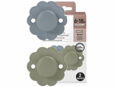 Suavinex - 308408-PHYSIOLOGICAL dudlík SX PRO silikonový 2 ks/6-18m/JEZERNĚ ZELENÁ/WONDER