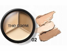 theSaem SAEM Cover Perfection Face Concealer Triple Pot 02 Contour Beige