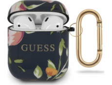Guess Ochranný kryt GUACA2TPUBKFL03 Flower Collection N3 pro AirPods 1 černý