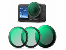 K&F Sada filtrů 3v1 Pl + Nd2-32 + černý difuzér 1/4 pro DJI Osmo Action 3 4 5 Pro / Sku.2360