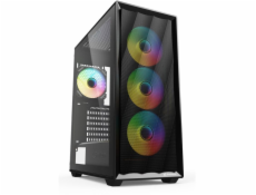 Sharkoon VK4 ARGB (černá, tvrzené sklo)