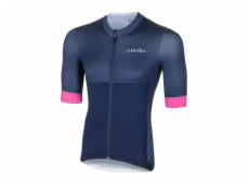 RH+ Cyklistický dres zeroLogo TMAVĚ MODRÁ/FUKSÁŽOVÁ - L