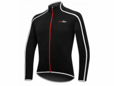 RH+ Cyklistický dres zeroPrime LS FZ ČERNOBÍLÝ - XXL