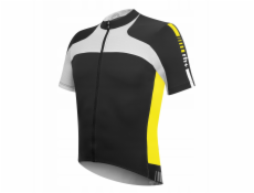 RH+ Cyklistický dres zeroAgility FZ černo-kyselinově žlutý - M