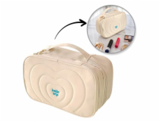 eCarla Dámská prošívaná kosmetická taštička s uchem 24 x 9 x 15 cm KS132K