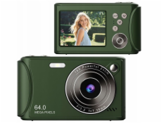 Xrec Fotografie digitálním fotoaparátem, videa 64MP, 4K/30fps, 18x zoom, Antishake/ Q18/zelená