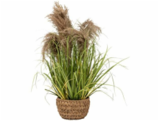 Atmosphera Umělá tráva MAXIME v proutěném květináči, 80 cm