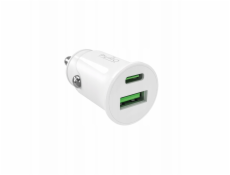 Puro Nabíječka do auta Pro Lite 1x USB-A + 1x USB-C Power Delivery 20W - bílá
