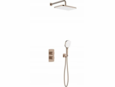 KFA 5759-501-34 / / MALAGA / PODOMÍTEK SPRCHOVÁ SADA S TERMOSTATEM, PVD KARTÁČOVANÝ POVRCH, RŮŽOVÉ ZLATO /