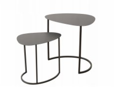 Boltze Sada dvou konferenčních stolků JERRY, kapkovité, kovové