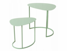 Boltze Sada dvou konferenčních stolků JERRY, kapkovité, kovové