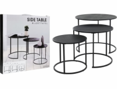 vidaXL Sada 3 odkládacích stolků H&S Collection, černá