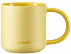 BUYDEEM Ceramic Mug 300 ml, model CD1018, color Mellow Yellow