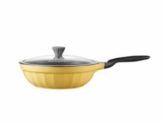 BUYDEEM Cast Aluminum Nonstick Frying Pan 30 cm, model CP102, color Mellow Yellow 