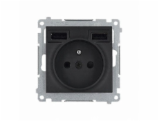 Schneider Electric JEDNODUCHÁ ZÁSUVKA S USB NAPÁJENÍM DGZ1ZUSB2AA.01/49-SIMON54 Premium 230V 16A