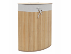 Gockowiak Rohový koš na prádlo s víkem, bambus, 60 l