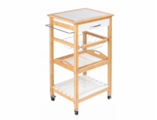 Wenko Kuchyňský vozík FINJA na kolečkách, bambusové dřevo + MDF, WENKO