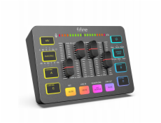Fifine Zvuková karta SC3, černá, USB mixážní pult s RGB XLR, 2 kanály