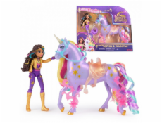 Spinmaster Unicorn Academy - Sophia a Unicorn Wildstar (se skutečnou hřívou, ocasem a kartáčem)