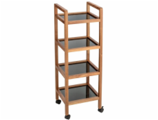 Wenko Mobilní police FONDI z akáciového dřeva, 4 úrovně, výška 101,5 cm