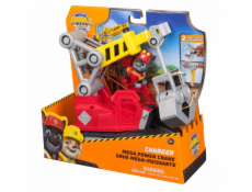 Spinmaster Rubble & Crew - Chargers 2 v 1 Mega Crane (s odnímatelným drápem bagru, sbíječkou a figurkou psa Charger)