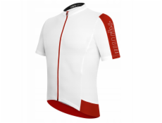 RH+ Cyklistický dres zeroEnergy FZ bílo-červený - M