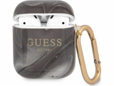 Guess Ochranný kryt GUA2UNMK Marble Collection pro AirPods 1/2 šedý