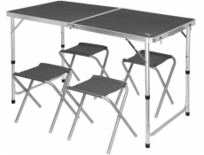 Nils Extreme NC1633 SADA STŮLU A ŽIDLÍ TMAVĚ ŠEDÁ NILS CAMP