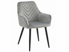 Leobert Židle NANA - stříbrošedý samet / černé nohy x 1