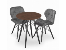 Leobert Sada kulatého stolu TODI 60 jasan + 2 šedé židle LAGO