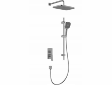 KFA 4529-301-61 / / MALAGA / PODOMÍTEK SPRCHOVÁ SADA S POSUVNOU TYČÍ, PVD ŠEDÁ SVĚTLOMET /