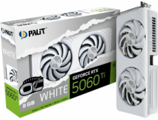 Palit GeForce RTX 5060 Ti OC WHITE 8GB (bílá, DLSS 4, 3x DisplayPort, 1x HDMI 2.1)