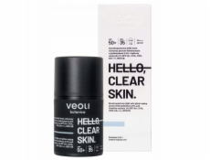 Veoli Botanica Hello Clear Skin širokospektrální lehký ochranný krém proti fotostárnutí s prebiotiky 0,5 % a pupečníkem asijským 1 % SPF50+ 50 ml