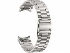 Puro ŘEMÍNEK Z NEREZOVÉ OCELI METAL PRO SAMSUNG GALAXY WATCH 4 / 4 CLASSIC / 5 / 5 PRO / 6 / 6 CLASSIC - STŘÍBRNÝ
