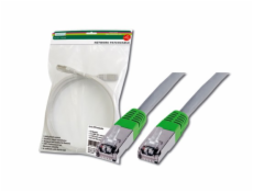 Digitus Patch Cable CROSS, FTP, CAT 5E, AWG 26/7, šedý / zelený, 3 m