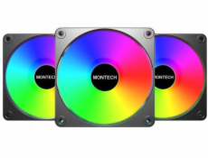 Montech GF120R V2 ARGB (černobílý, balení po 3 ks, reverzní, 120 mm)