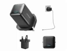 Joyroom JR-TCG18 65W nabíječka do zásuvky 1 x USB-C (britská zástrčka) - černá