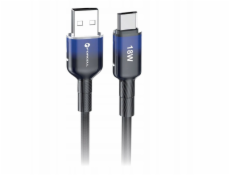 ForCell Kabel USB A na Micro USB F-Energy QC3.0 2.4A 18W Gradient 1 m C351 černý