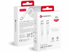 ForCell Kabel USB-C na USB-C F-Energy QC4.0 PD 3A 60W silikonový 1 m C344 bílý