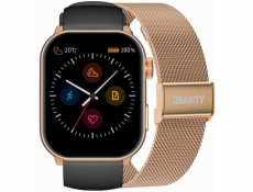 Gravity GT28-5 Dámské chytré hodinky Řemínek + Náramek Růžovo-zlatý Černý
