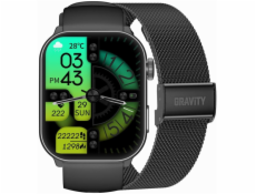 Gravity Pánské chytré hodinky GT28-1 s řemínkem a náramkem, černé