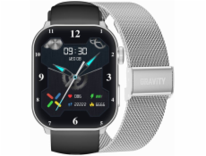 Gravity GT28-9 Dámské chytré hodinky s řemínkem a náramkem, černo-stříbrné