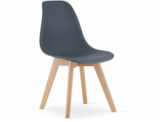 Leobert Moderní skandinávská grafitová židle KITO do kuchyně a jídelny