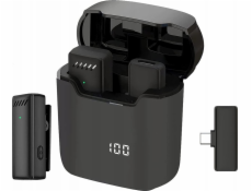 OEM Bezdrátový klopový mikrofon pro typ C s nabíjecím pouzdrem S11