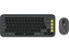 Logitech POP Icon Combo klávesnice + myš, grafitově zelená (920-013106)