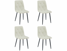 Leobert Židle LIBRA - béžová látka / černé nohy x 4