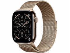 Apple Watch Series 11 (titanově zlaté, titanové pouzdro, 46 mm, milánský náramek zlatý S/M, mobilní)