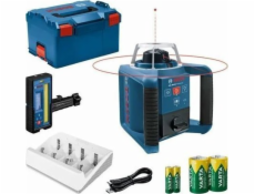 Bosch Powertools Rotační laser GRL 300 HV Professional (modrá/černá, červená laserová čára, s laserovým přijímačem LR 45, nabíječka VARTA + baterie, v L-BOXX)