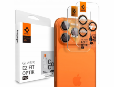 Spigen Glass TR EZ Fit Optik Pro 2 ks, oranžová - iPhone 17/16/15/14 Pro / 17/16/15/14 Pro Max