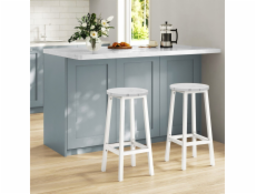 Leobert Barová židle - mramor / bílé nohy